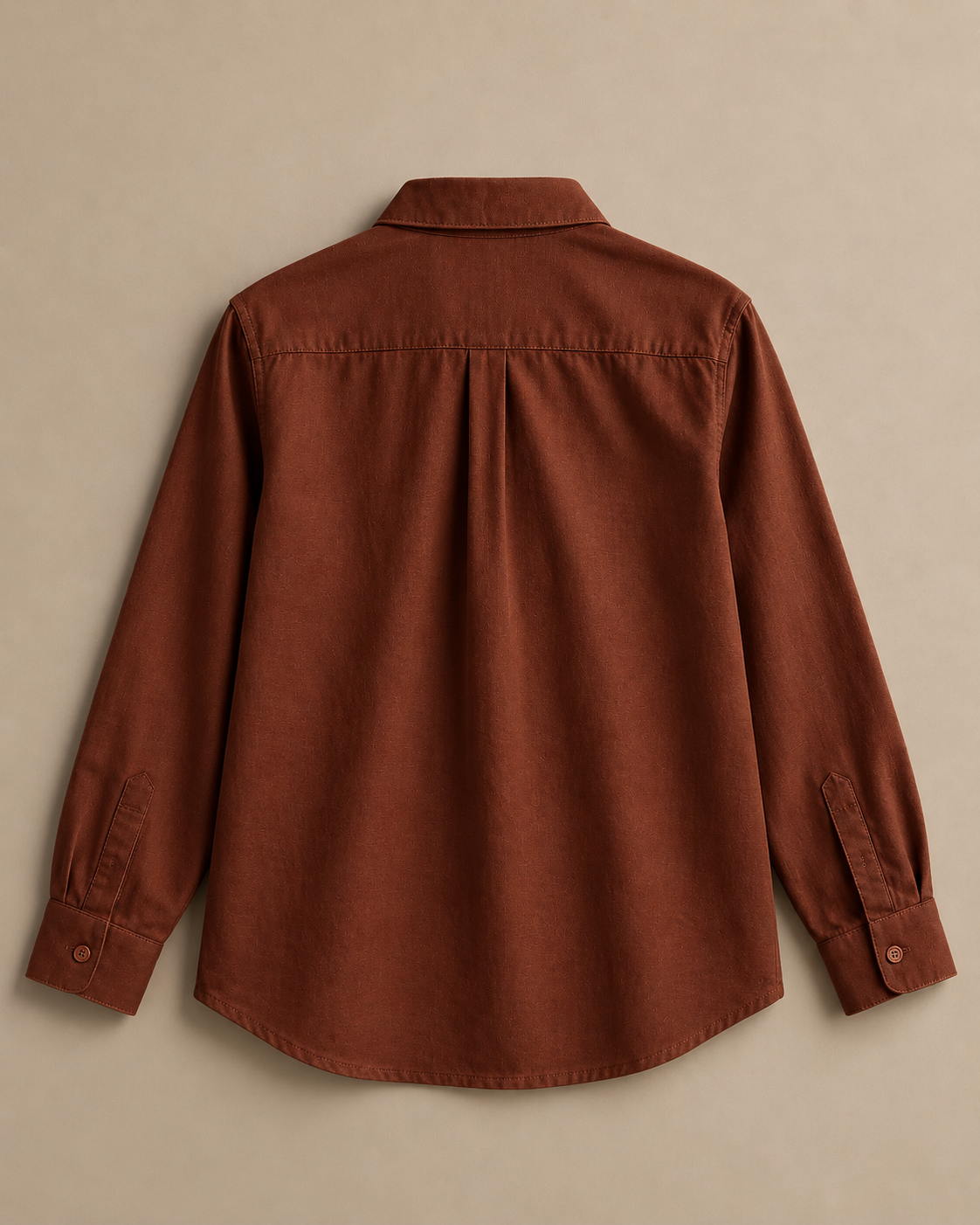 Terracotta Brown Relaxed Fit Linen Shirt - Image 6
