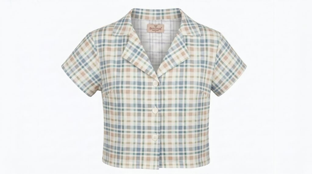 Pastel Plaid Crop Shirt