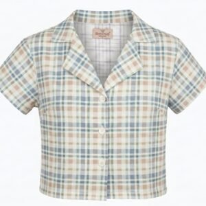 Pastel Plaid Crop Shirt