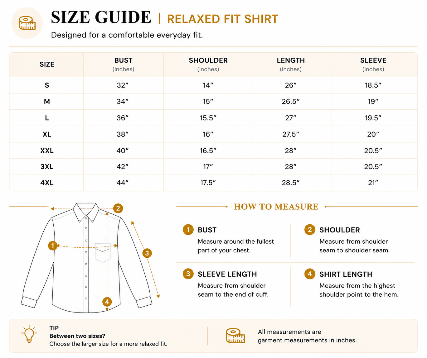 BotonUp Size Guide