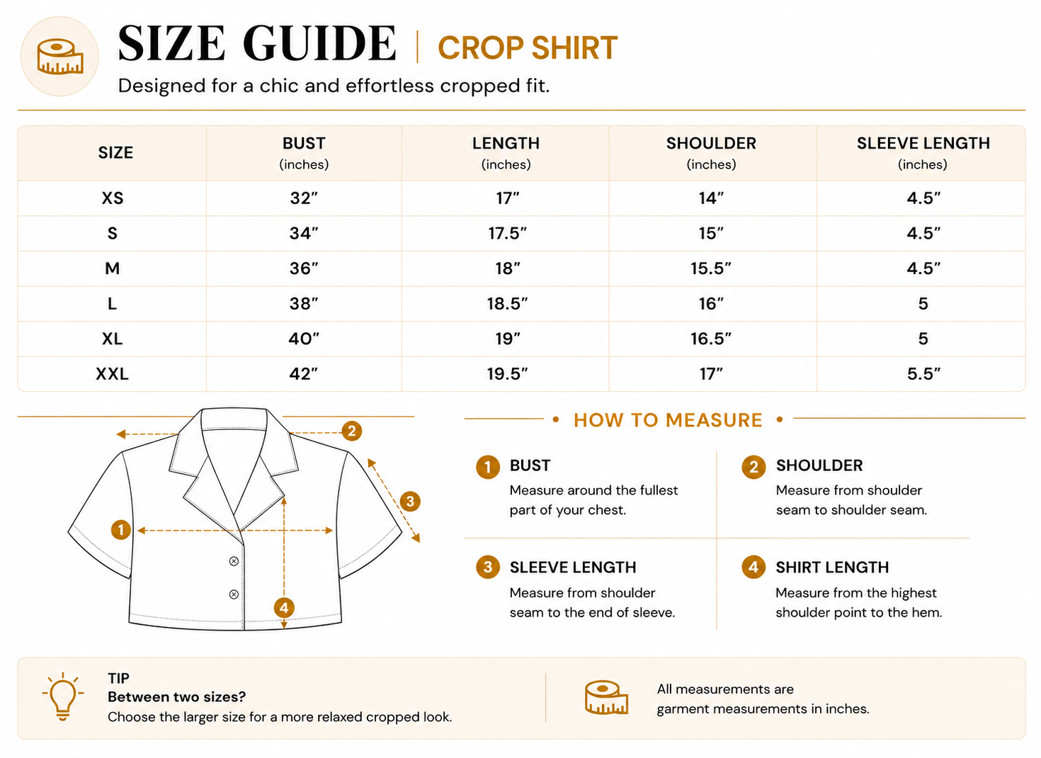 BotonUp Size Guide