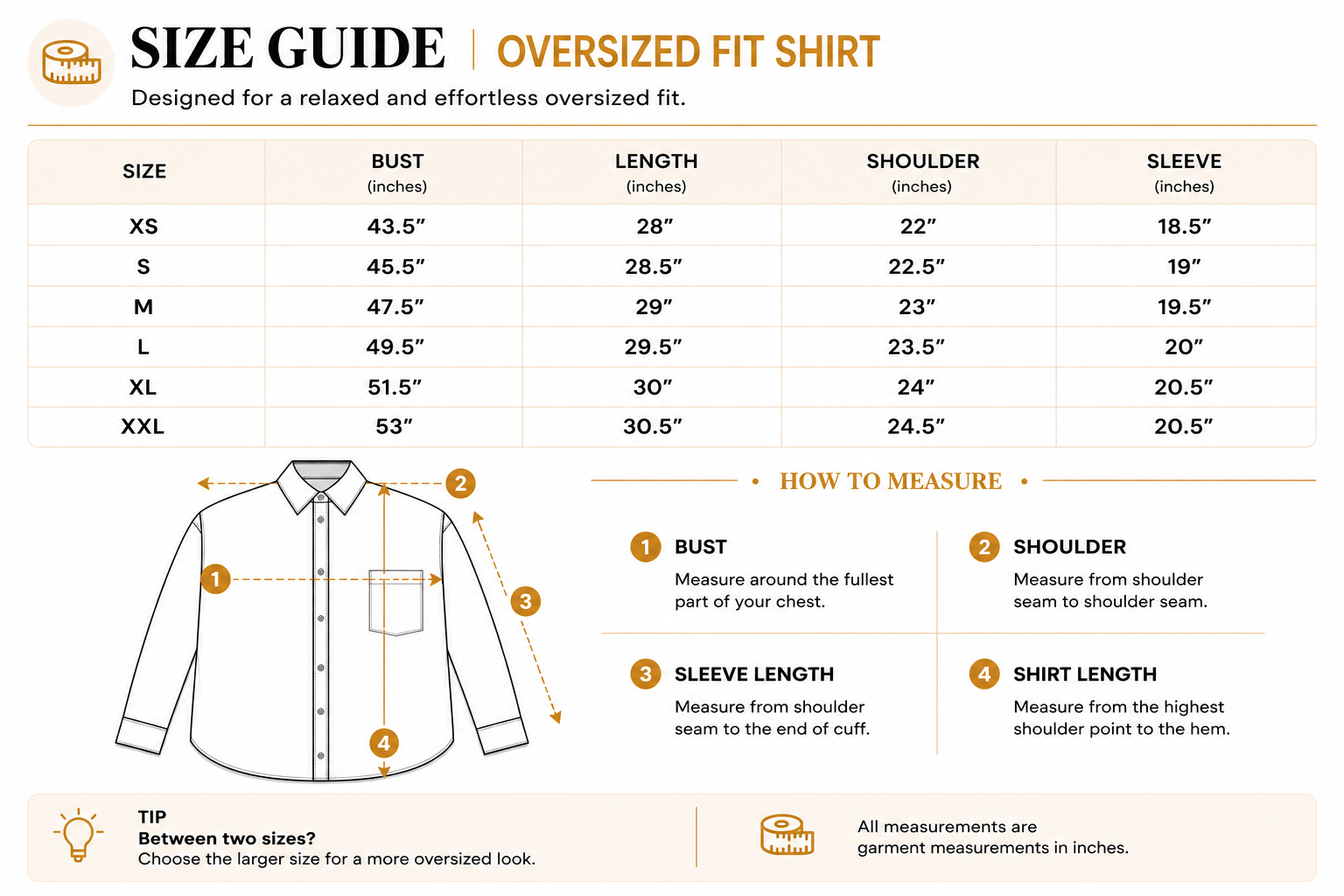 BotonUp Size Guide