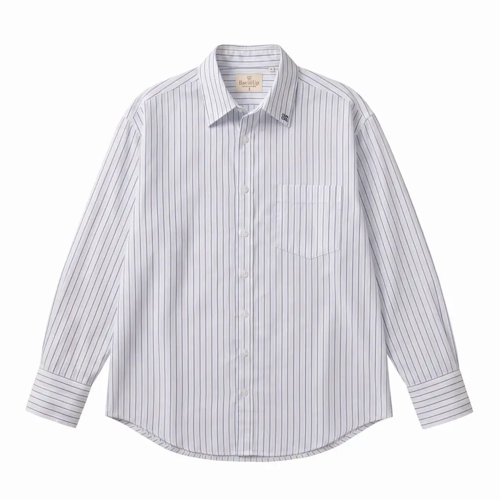 Classic Black Striped Oversized Cotton Shirt