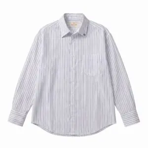 Classic Black Striped Oversized Cotton Shirt