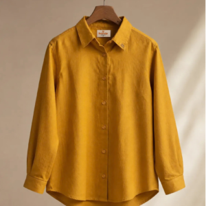 BotonUp Signature Mustard Relaxed Fit Linen Shirt