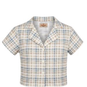 Powder Check Crop Shirt
